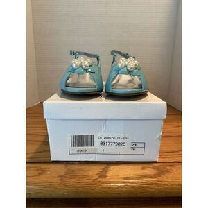 ANGEL & STEPS Bailey Slingback Turquoise Patent Women's Size 7 W 160670